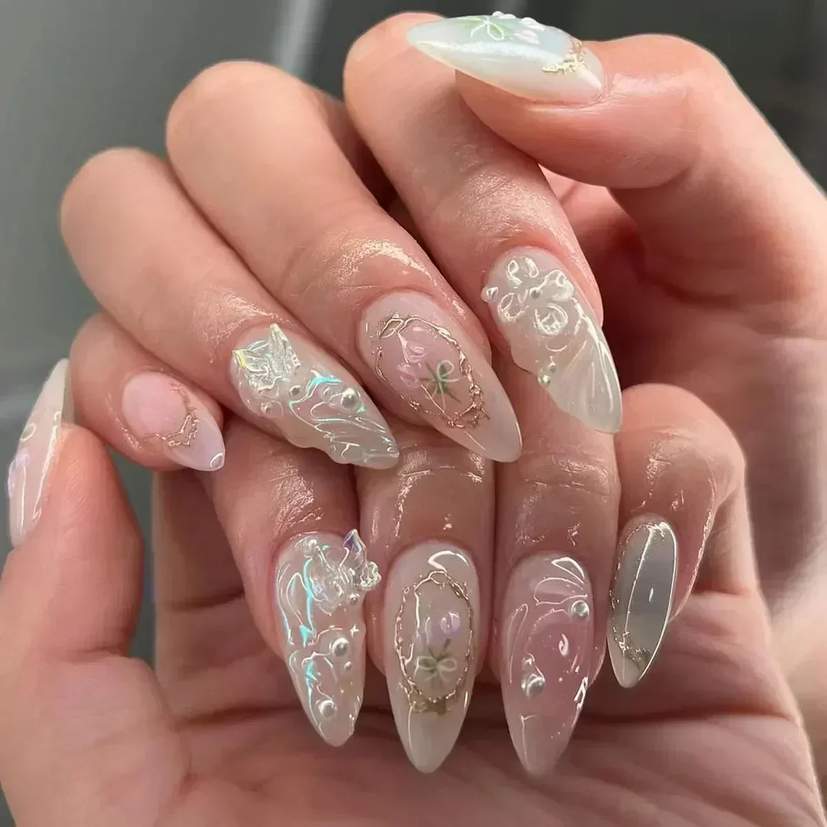 Almond press-on nagels