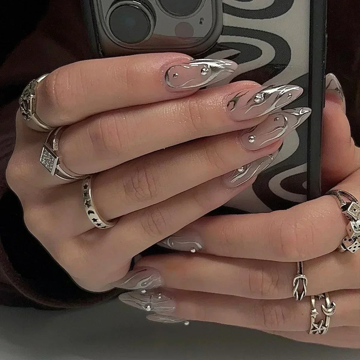 Almond press-on nagels