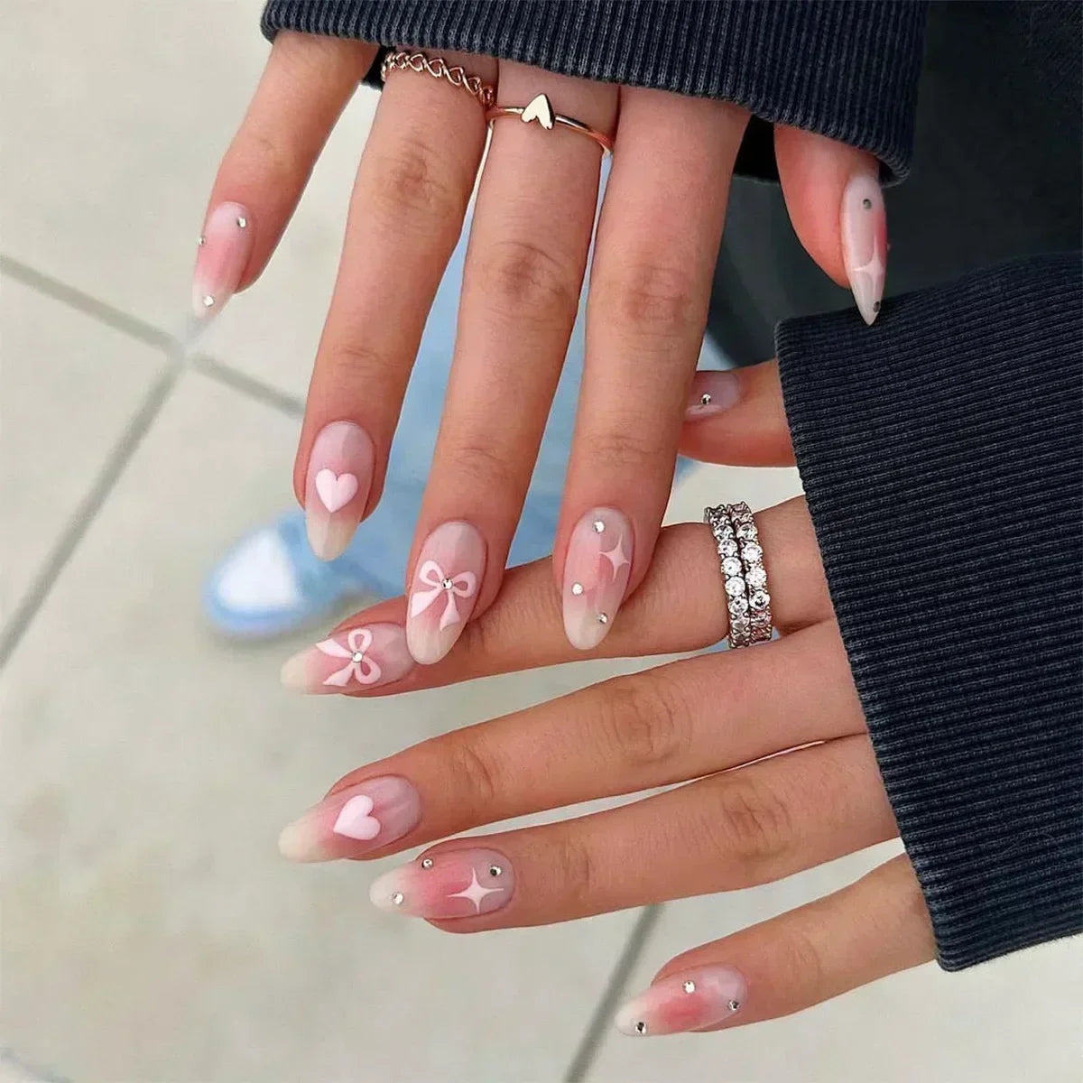 Almond press-on nagels