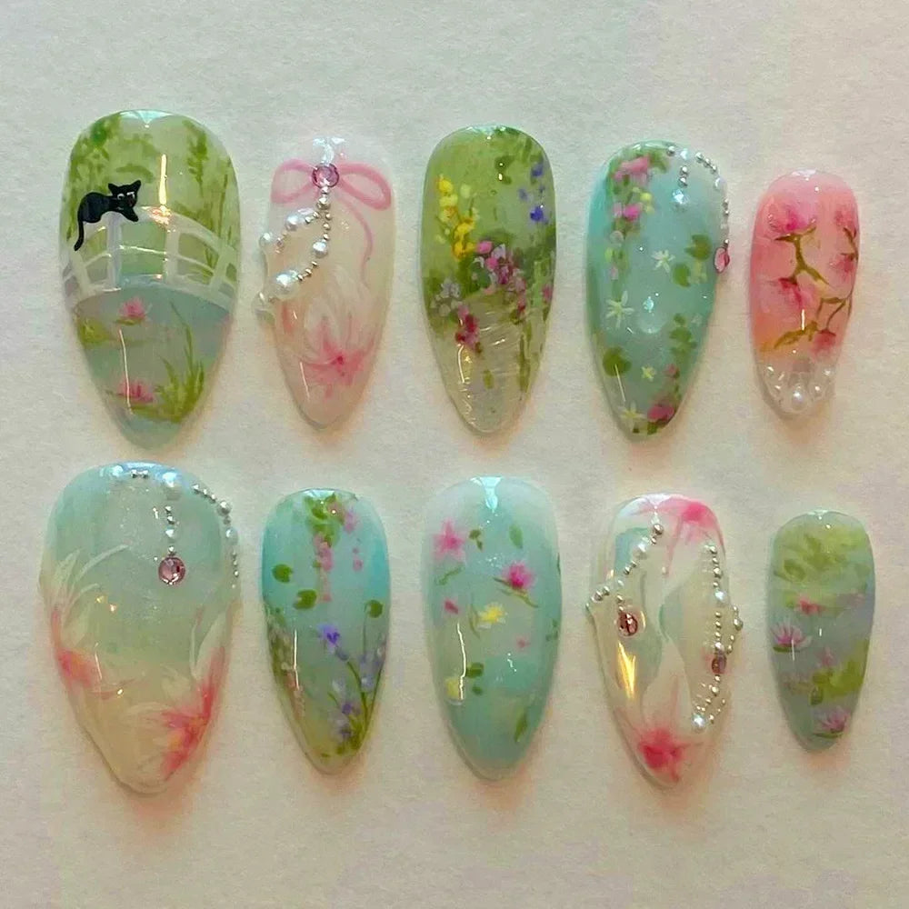 Almond press-on nagels