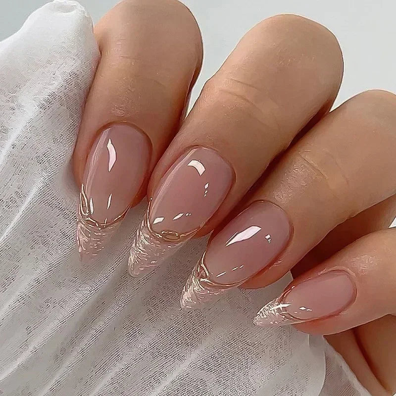 Almond press-on nagels
